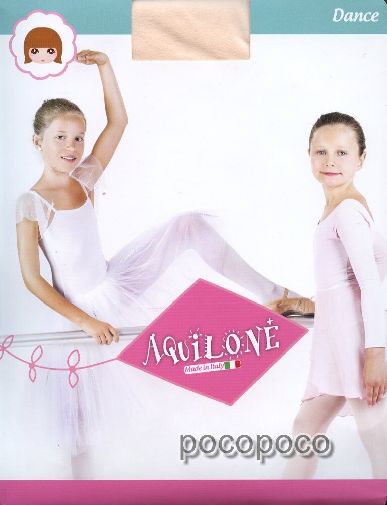 Collant danza bambina denari 50 DEN in microfibra elasticizzata Aquilone Dance