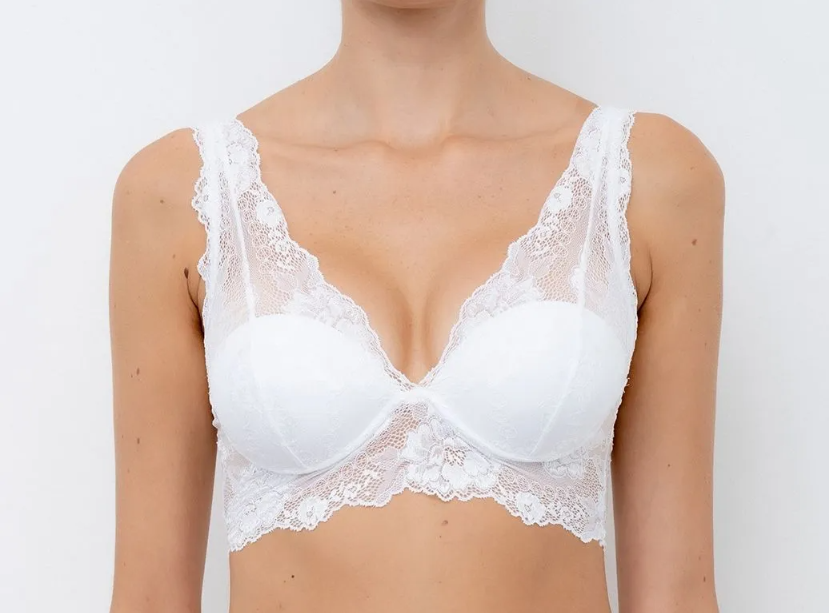 Lormar Bralette Gem Push-Up In Pizzo Scollatura Profonda