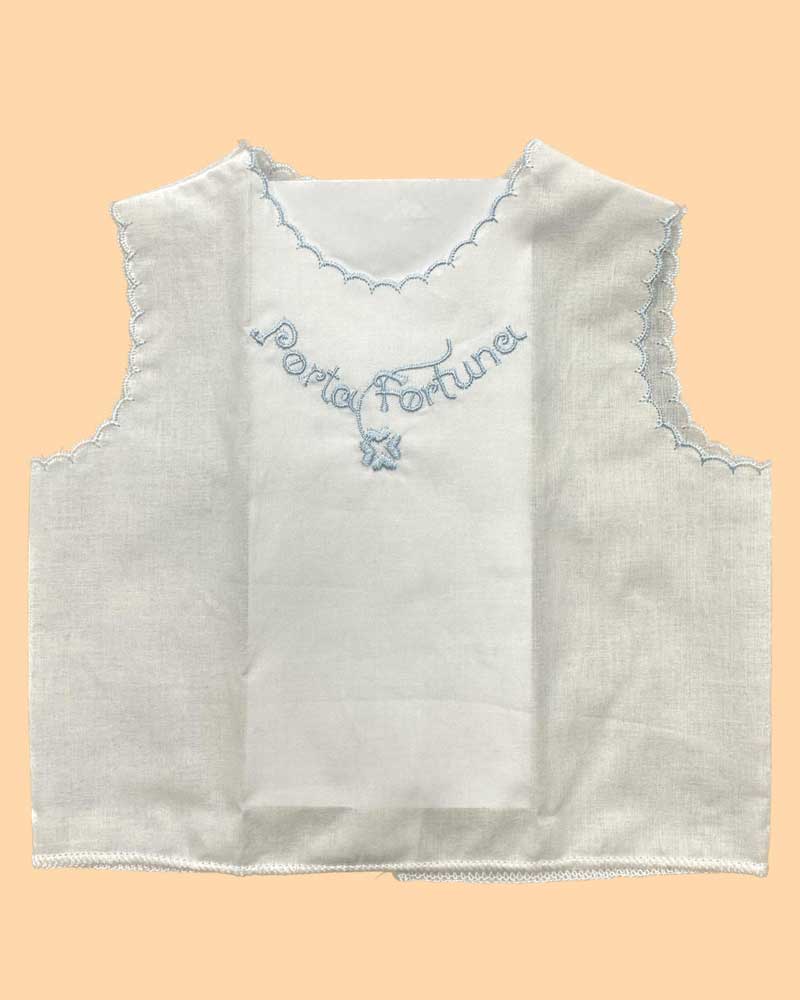 Camicina Della Fortuna Neonato Con Ricamo "Porta Fortuna"