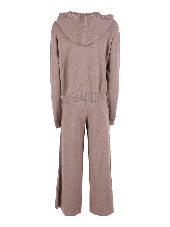LORMAR Completo Tuta da donna in maglia con cappuccio e zip