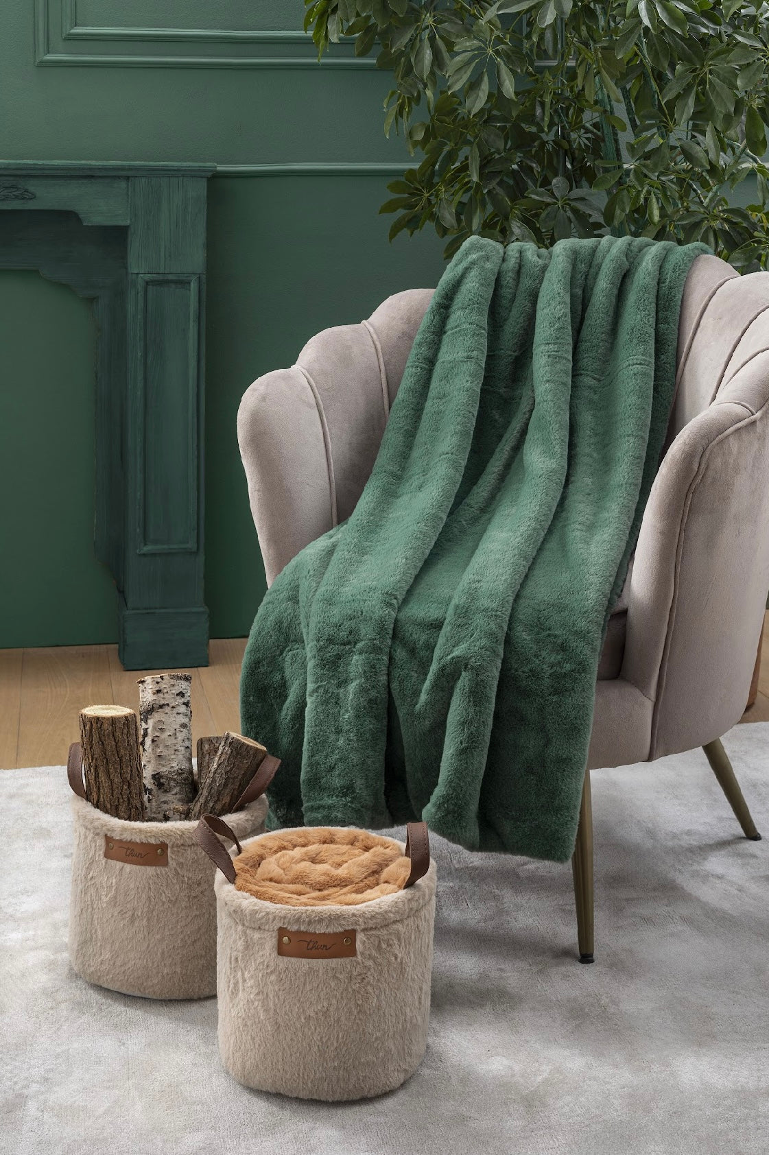 THUN® Plaid con Cestino