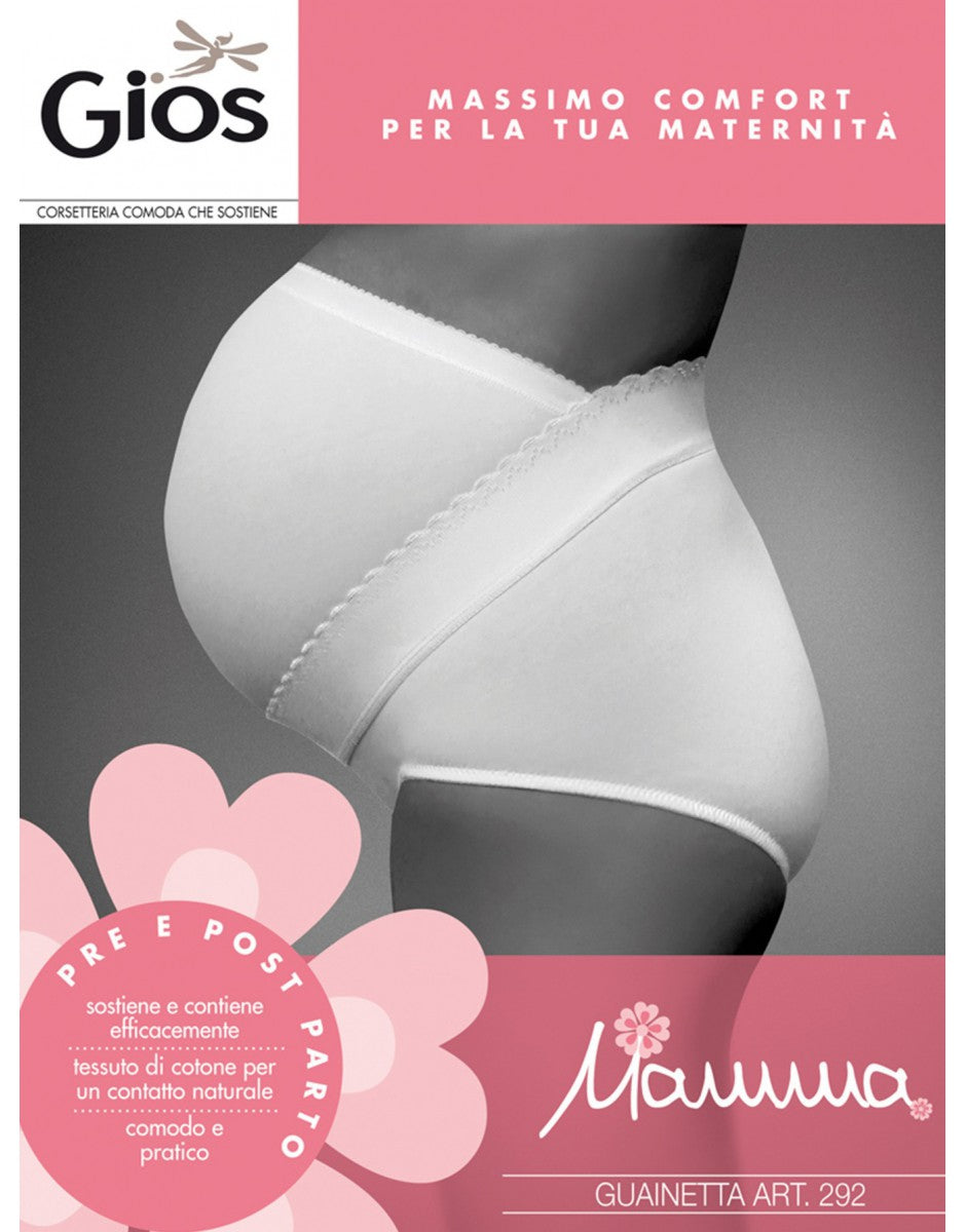 Gios Guainetta Mamma Fascia Addominale In Cotone Elasticizzato Colore Bianco