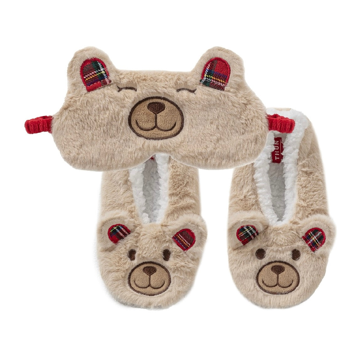 THUN® Set Mascherina da notte e Babbucce Antiscivolo